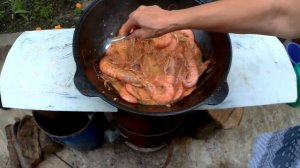 Лангустины в казане на углях. Быстрый рецепт!