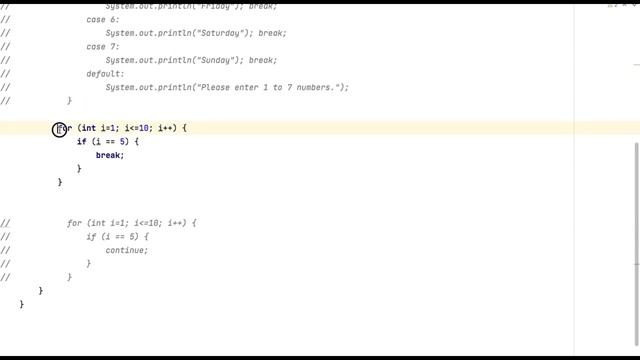 BREAK AND CONTINUE STATEMENTS IN JAVA смотреть онлайн