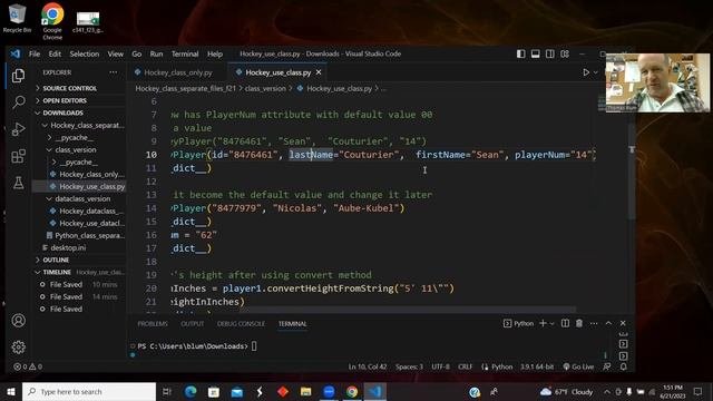 Python Class And Dataclass Demo: Separating Class Definition And Class Use Files