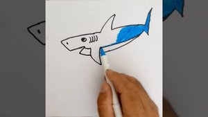 bolalar uchun akula rasmini chizish / для детей рисуем акулу /  drawing for children draw a shark