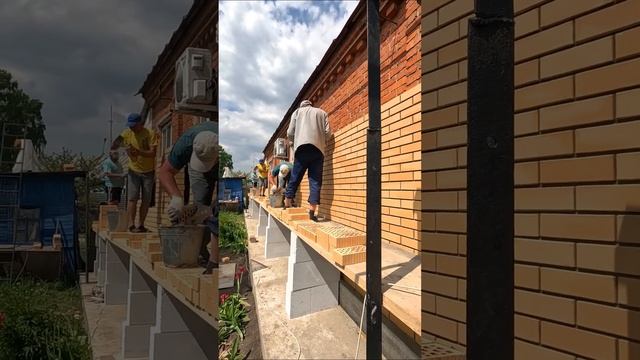 Облицовка фасада старого дома