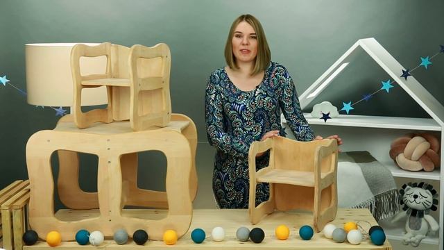 Обзор детской мебели из дерева Выбираем детский стул и стол. Дизайнерская мебель для сыночка и дочк смотреть онлайн