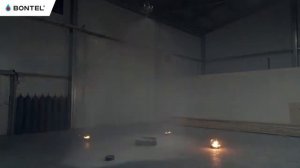 Как тушит пожар автоматическая система пожаротушения на основе подвесных модулей МУПТВ Bontel