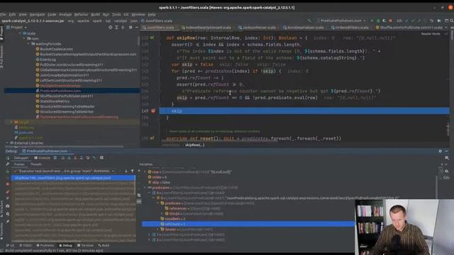 Apache Spark 3.1.1 - predicate pushdown in JSON data source смотреть онлайн