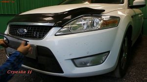 Защита радиатора FORD MONDEO IV 2007-2010г.в. (Черный) - strelka11.ru