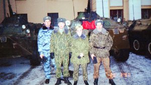 Январь 1997 г. Выезд 4 учебного батальона в/ч 3421 на полигон в деревню НОВАЯ. Учебный полк ОДОН.