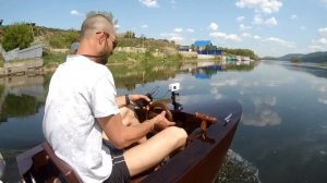 ПРОГУЛКА по ЕНИСЕЮ самодельный мини катер РЫБАЛКА
