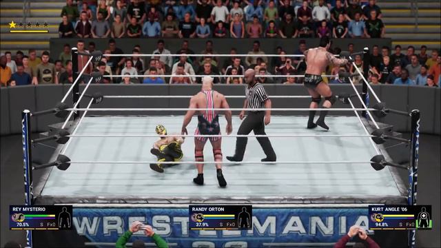 WWE 2k19 06-04-02 World Heavyweight Championship REY MYSTERIO VS RANDY ORTON VS KURT ANGLE