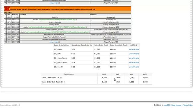 coreBOS SalesOrder Totals Reporting смотреть онлайн