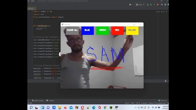 Python OpenCV Smart White Board Project