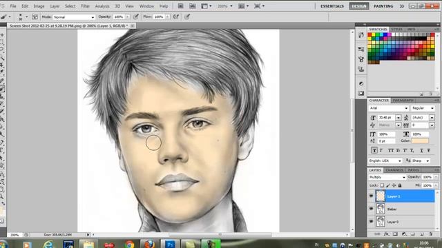 Photoshop CS5 - Color Drawing - Tutorial смотреть онлайн