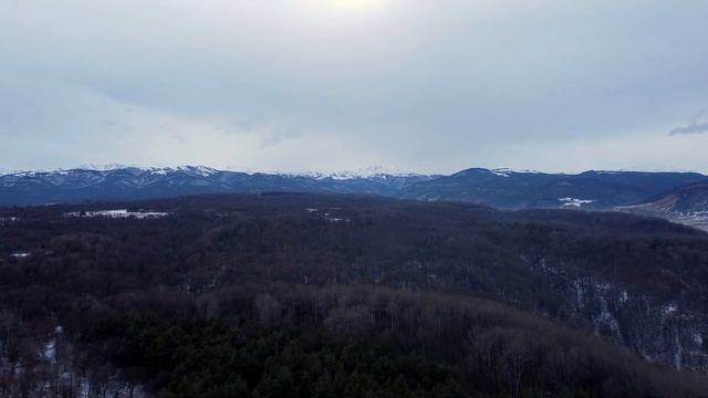 Дорога в Архыз зимой. Даусуз, Зеленчукская. Радиотелескоп по дороге между Зеленчукской и Даусузом