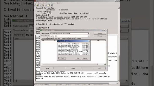 Обновление IOS на CISCO с TFTP через HyperTerminal (Update IOS on CISCO from tftp)