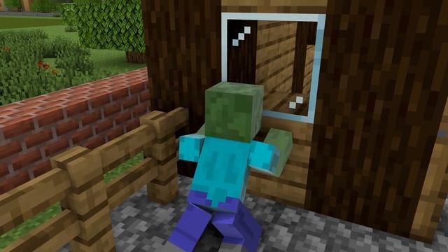 Monster School : Poor Zombie Boy, Zombie Girl and Baby Zombie - Happy Ending - Minecraft Animation смотреть онлайн
