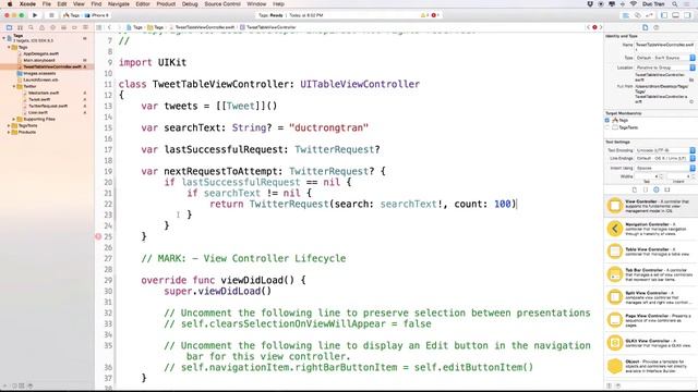 iOS Development Tutorial Build a Twitter Client App: TweetsTableView смотреть онлайн