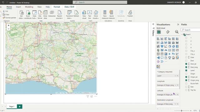 Multiple touch points in Icon Map without WKT and using Python in Power BI смотреть онлайн