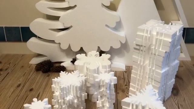 Снеговики, санки и ёлки из пенопласта 0447230777 Минск