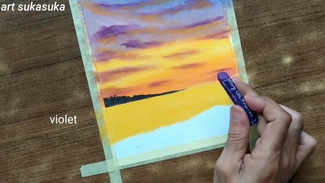 oil pastel drawing #58-CARA MUDAH MENGGAMBAR pemandangan untuk pemula-pohon kelapa смотреть онлайн