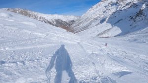 Спуск с вершины Глк Цей - Северная Осетия - 01.01.2021