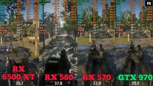 RX 6500 XT 4GB vs RX 580 4GB vs RX 570 4GB vs GTX 970 4GB - Test in 8 Games