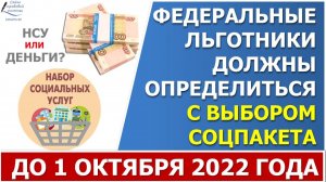 Набор социальных услуг для федеральных льготников: льготы или деньги? Сделать выбор надо до 1.10.22