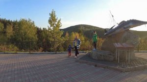 Памятник царь-рыбе. Смотровая площадка. Красноярский край