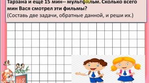 Задачи на нахождение неизвестного слагаемого