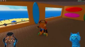 ДВА КОТА ПЫТАЮТСЯ ВЫЖИТЬ В РОБЛОКС Приключения на ОСТРОВЕ КАТАСТРОФ Roblox Natural Disaster Surviva