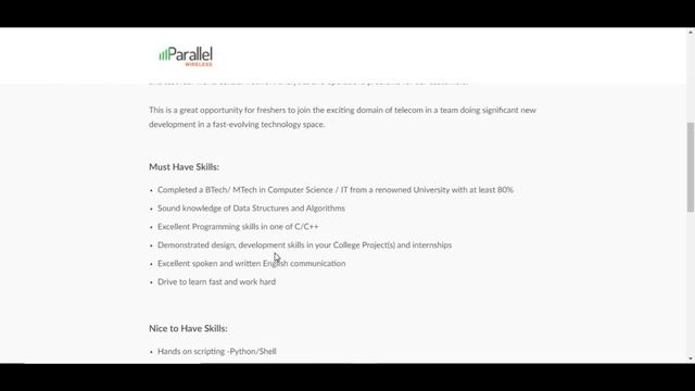? parallel wireless off campus drive 2021 | off campus drive | Software Engineer | apply now смотреть онлайн