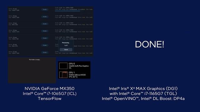 Intel Iris Xe Max Performance - Image Super Resolution und Video-Transcoding смотреть онлайн