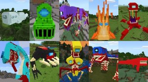 Мод на все виды мутантов АМОНГ АС ЕХЕ в майнкрафт!