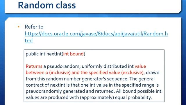 Lesson 4a Random class methods смотреть онлайн