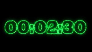 Неоновый зеленый таймер 5 минут (обратный отсчет)