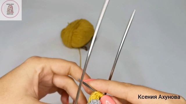 Шапка спицами для зайки/котика в стиле Тильда. МК. #вязание  #игрушкикрючком  #шапкаспицами #мк