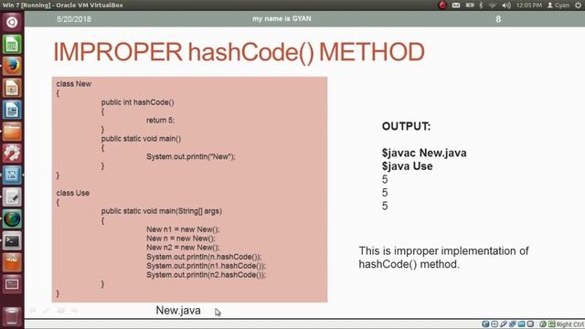 java.lang.Object | #2 | hashCode() Method in Java | Overloading the hashCode() Method in Java