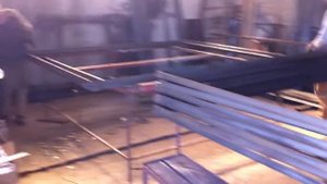 Сборка секций забора из уголка для сетки рабица.