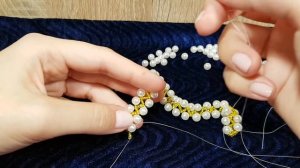 Beaded bracelet/Pearl bracelet/Браслет из бисера/Жемчужный браслет из бусин и бисера