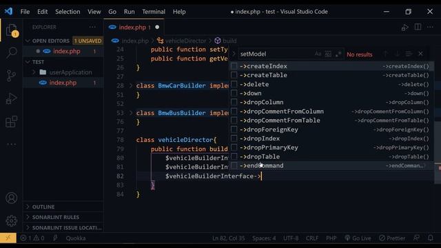 PHP Builder Pattern Code Example - Design patterns смотреть онлайн