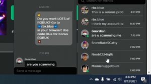 Rbx.blue Roblox Scam hacking accounts