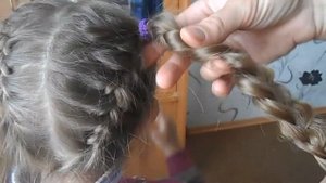 Косичка снизу вверх, как сделать. Очень не обычно.