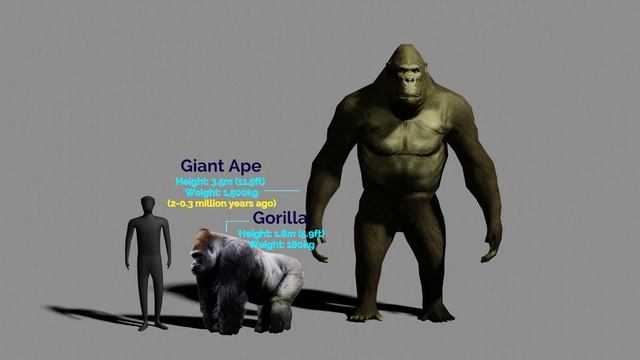 Animal Size Comparison, Prehistory and Present