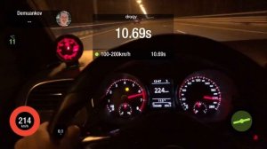 Golf 6 GTI Stage 3 IHI Hybrid turbo разгон 100-200 acceleration Dragy