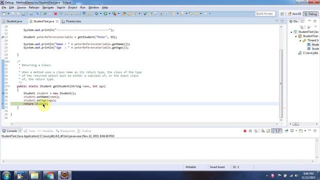 Java method returning class | Java Tutorial смотреть онлайн