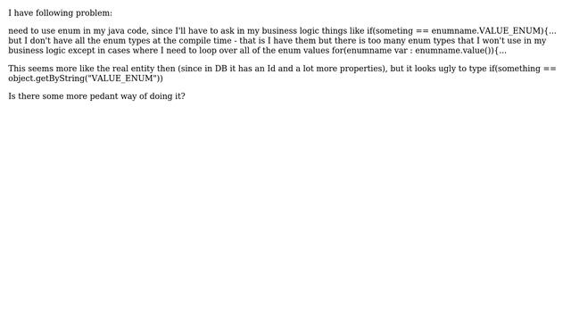 Software Engineering: Java partial enum backed by the database смотреть онлайн