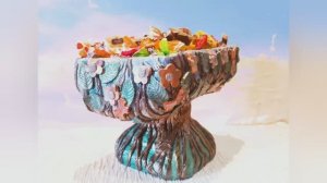 Ваза-конфетница из пластиковой бутылки