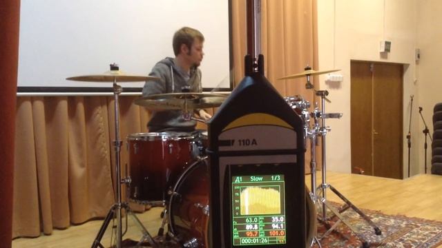 Измерение уровней шума от барабанной установки смотреть онлайн