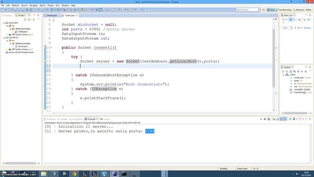 Tutorial 44 - Socket ed applicazioni Client Server (2 di 3) (Java) смотреть онлайн
