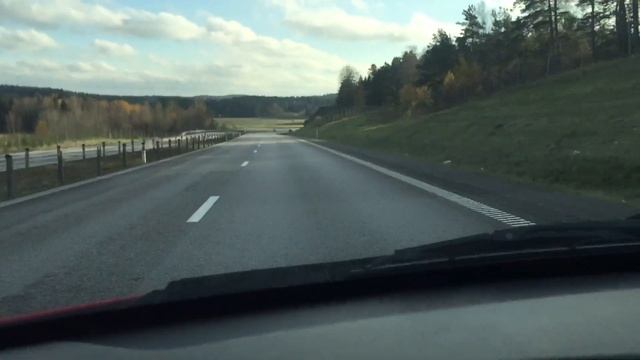 Real time driving from Trollhattan to Gothenburg Sweden HD смотреть онлайн