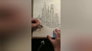 Рисование. Город будущего. 2 часть. 2-3-й этапы. #Sergey_Art #city #art #future #город