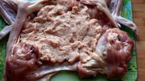 Курица по-царски, фаршированная блинами